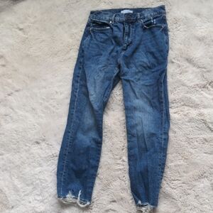 LOFT High Waist Straight Crop Jeans Sz 0